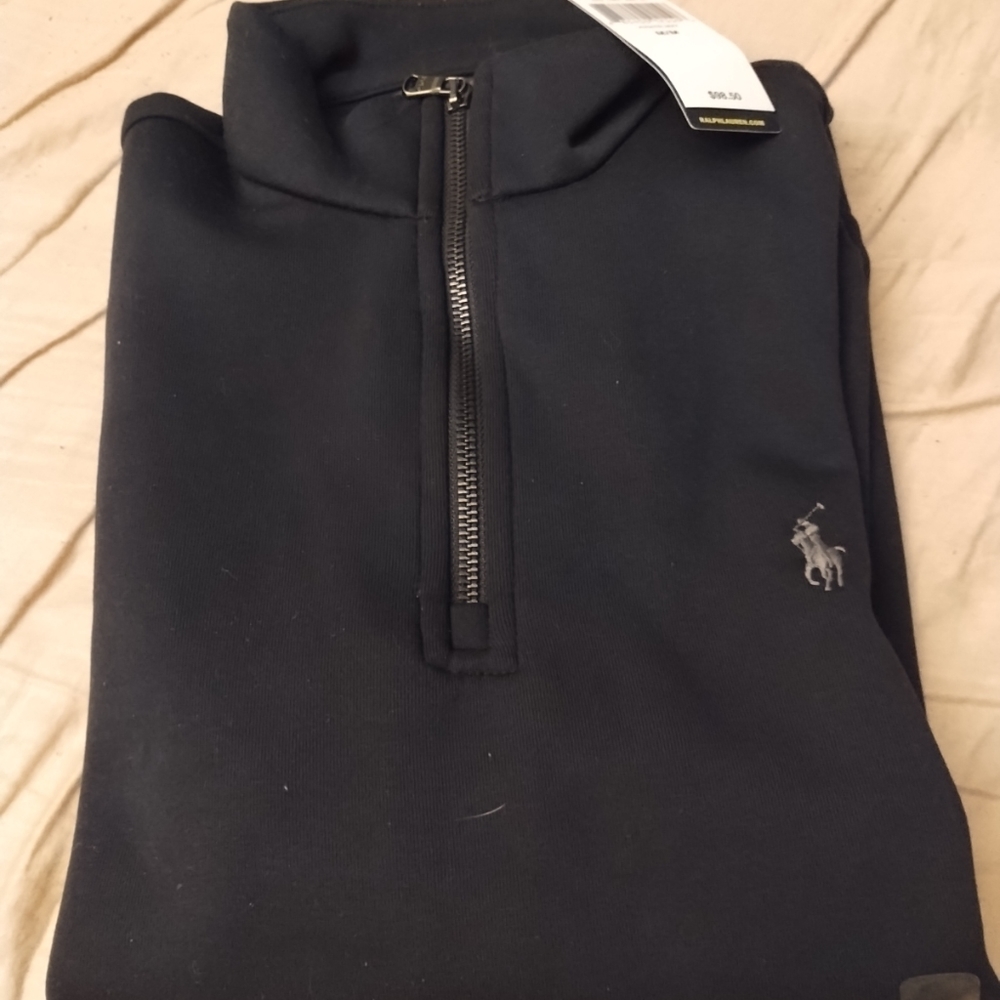 $99 Men’s Polo Ralph Lauren Half Zip Aviatr Navy Pullover Sweater M